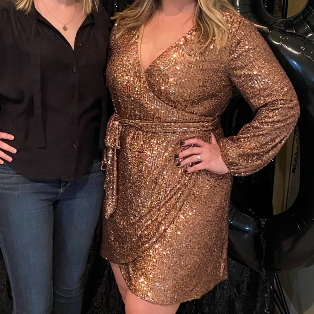 Gianni Bini sequin wrap dress